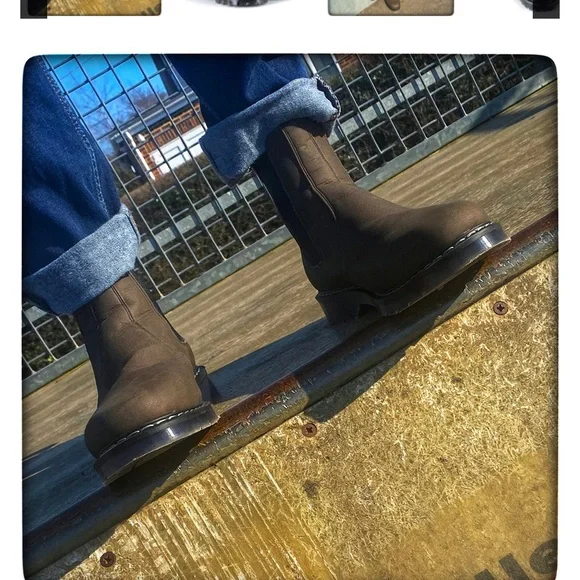 Vegan Chelsea boot in brown by Vegetarian Shoes - size 7.5 - Picture 3 of 7